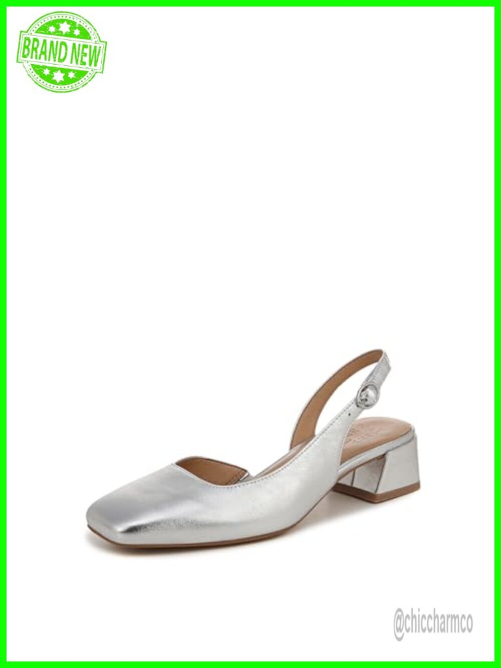 Naturalizer Jayla Leather Block Heel Slingback Pump Dress Shoe